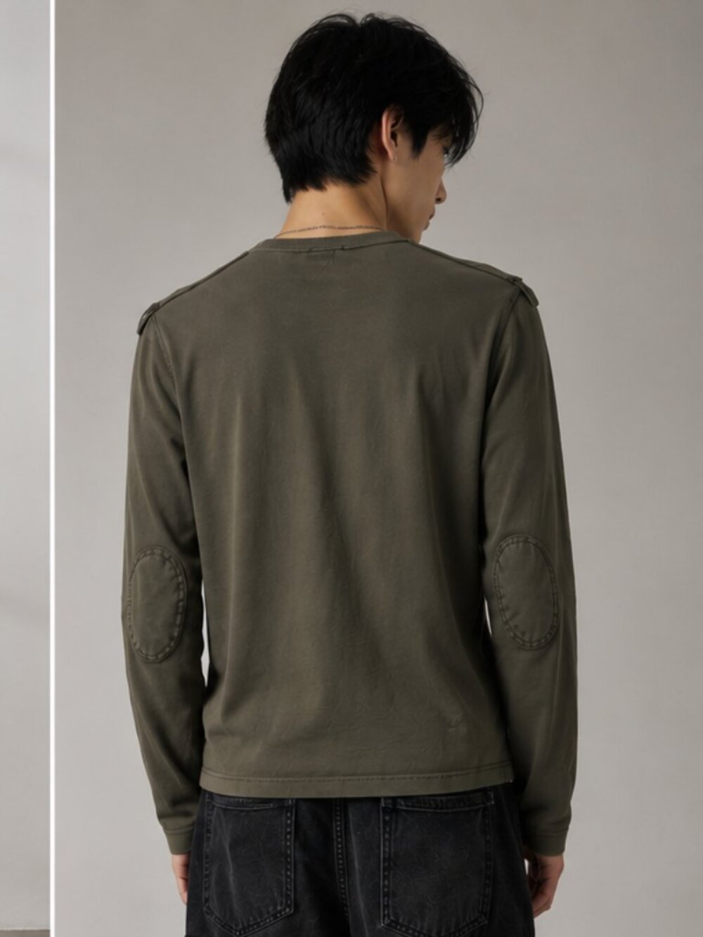 Dolce & Gabbana Archive Military Utility Long Sleeve Shirt Olive Healthy Graphic - Picture 3 of 13